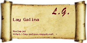Lay Galina névjegykártya